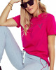 t-shirt damskie Koszulka - bawełniany t-shirt różowy /magenta Haft Koliber