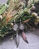 kolczyki z kamieniami Kolczyki naturalny Cytryn kamień dobrobytu piórko księżyc