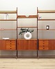 regały i półki Regał systemowy tekowy, norweski design, lata 60, John Texmon & Einar Blindheim