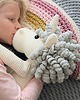misie i maskotki Beżowo-szary handmade jednorożec w rozmiarze XL