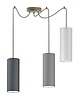 lampy do pokoju dziecka Szara lampa wisząca tuby do salonu w stylu skandynawskim VIZELA T3