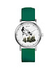 zegarki unisex Zegarek  mały - Wilk - silikonowy, zielony