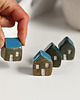 figurki i rzeźby Ceramiczne mini domki zestaw 4 szt.