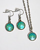 komplet biżuterii Komplet - Łuski turkusowe