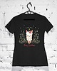 t-shirt damskie Koszulka damska organiczna Lama Christmas