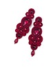 kolczyki soutache Kolczyki sutasz bordowe Keira wieczorowe eleganckie z kryształkami