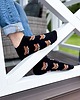 skarpetki męskie Krótkie skarpetki męskie z lisem - czarne