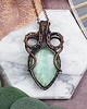 wisiory Miedziany wisiorek wire wrapping z amazonitem #530