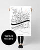 plakaty PLAKAT DOWOLNE MIASTO - mapa miasta