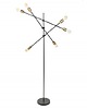 lampy podłogowe Lampa stojąca czarna złota loftowa 163cm