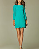 sukienki midi damskie Sukienka z zamkiem na plecach s28 - morski