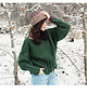swetry damskie  Zielony sweter handmade moher z wełną