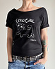 t-shirt damskie Good Girl Black White Czarny oversize