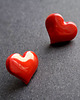 kolczyki z masy plastycznej Kolczyki ecce serce no8