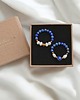 pierścionki elastyczne PREMIUM : zestaw pierścionków : lapis lazuli, perły