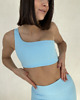 biustonosze damskie Stanik sportowy do jogi WHOLLYWOOD ribbed - paradise aqua