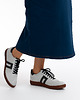 sneakersy damskie Sneakersy skórzane -  złamana biel/czarny   (7193)