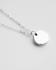 naszyjniki - inne Rhodium Plated Thick Round Tag Necklace