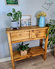 komody Konsolka drewniana z 2 szufladami vintage MEL