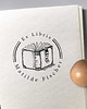 stemple Otwarta książka-  pieczątka Ex libris