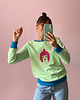 bluza bez kaptura damska Bluza PISTACJOVA