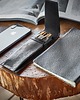 portfele męskie Eleganckie etui na długopisy pióra skórzane czarne belveder BD23