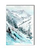 grafiki i ilustracje Zima. Góry. Akwarela ręcznie malowana pejzaż górski