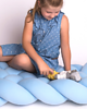 pufa dla dziecka Siedzisko krata baby blue WYPRZEDAŻ