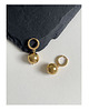 kolczyki pozłacane Kolczyki srebrne GOLD BALLS earrings