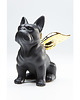 figurki i rzeźby Figurka Pies Angel czarno-złota buldog, skrzydła