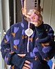 bluza bez kaptura damska Polar w tulipany