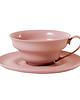 kubki i filiżanki Filiżanka  XL ze spodkiem / różowa porcelana