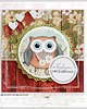 kartki scrapbooking  z sówką na urodziny