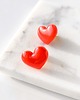 kolczyki z masy plastycznej Kolczyki serduszka