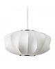 lampy wiszące Lampa Wisząca Lampa Jedwabna Seta Biała 45 cm