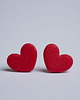 kolczyki z masy plastycznej Pojedyncze sztyfty pastylki SERDUSZKA