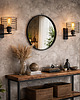 kinkiety Czarna lampa ścienna do sypialni w stylu loft AROLA LOFT