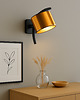 kinkiety Czarno-miedziany kinkiet do salonu TEKSAS MIRROR w stylu glamour