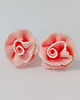 kolczyki z masy plastycznej Romantyczne Kolczyki Pudrowe Różowe Róże