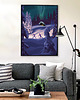 plakaty Plakat narciarski zorza polarna Aurora borealis