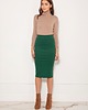 spódnice midi Spódnica ołówkowa z dzianiny, SP128 zielony
