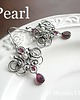 kolczyki wire wrapping Fuksja