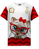t-shirty dla dziewczynki T-shirt Girl DR.CROW Cute Cat