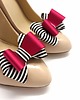 klipsy do butów Klipsy do butów Coquet-Kokardy 3D/Fuchsia&Stripes