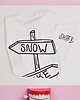t-shirty męskie Biały T-shirt Snow Wake Organic