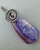 wisiory Mall - wisiorek z agatem i oksydowanym srebrem, wire-wrapping