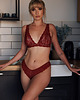 biustonosze damskie Czerwony miękki bralet Ruby