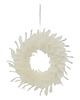 dekoracje - na ścianę Wianek wieniec z piór kremowy 33 cm