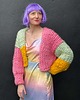 kardigany damskie Merino Kardigan Kolorowy
