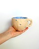 filiżanki Ceramiczna ręcznie robiona filizanka z plecionym uchem, w serduszka